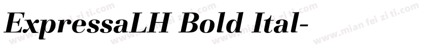 ExpressaLH Bold Ital字体转换